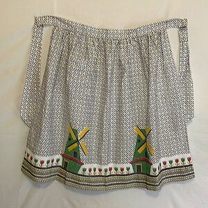 VINTAGE Windmills and Tulips Apron